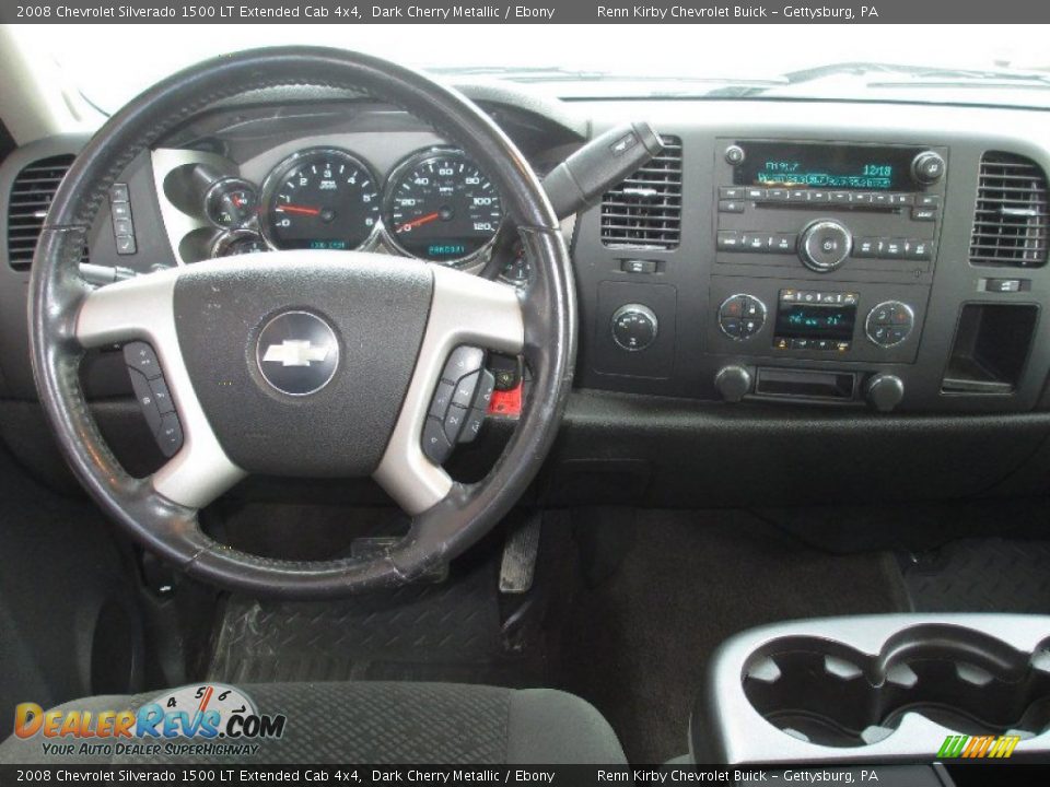 2008 Chevrolet Silverado 1500 LT Extended Cab 4x4 Dark Cherry Metallic / Ebony Photo #8