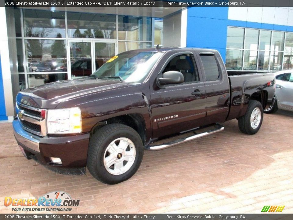 2008 Chevrolet Silverado 1500 LT Extended Cab 4x4 Dark Cherry Metallic / Ebony Photo #11