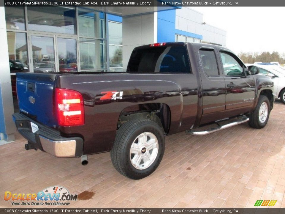 2008 Chevrolet Silverado 1500 LT Extended Cab 4x4 Dark Cherry Metallic / Ebony Photo #12