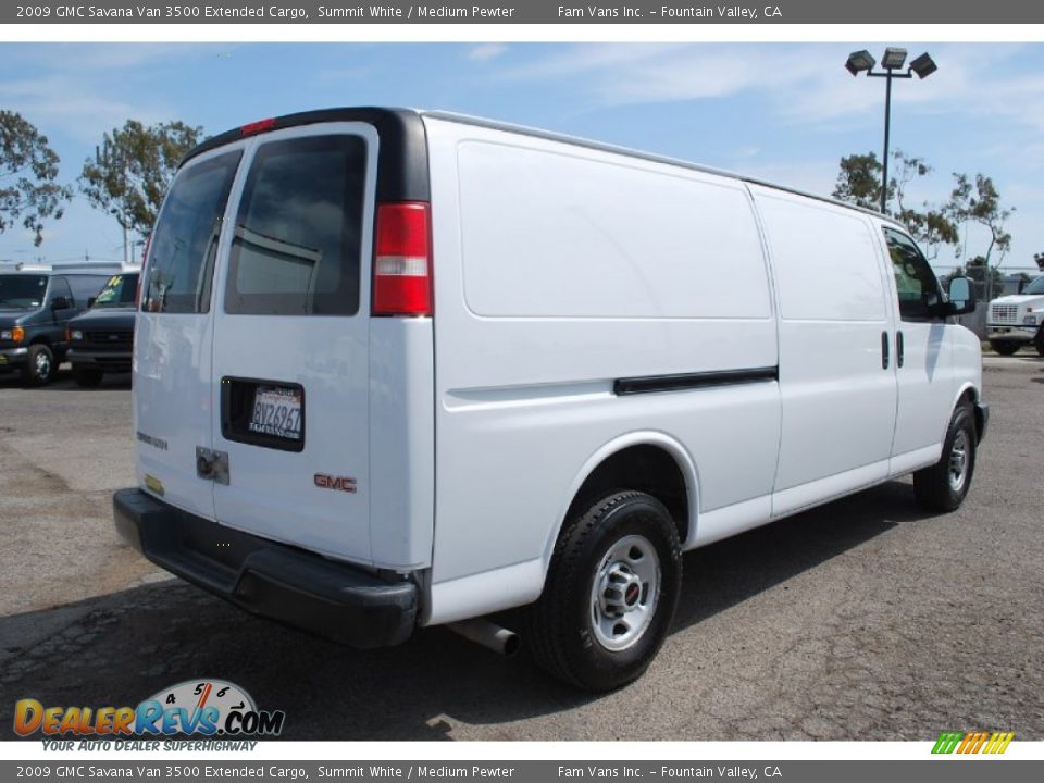 2009 GMC Savana Van 3500 Extended Cargo Summit White / Medium Pewter Photo #4