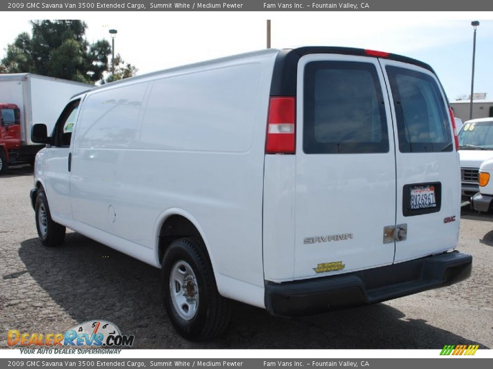 2009 GMC Savana Van 3500 Extended Cargo Summit White / Medium Pewter Photo #6