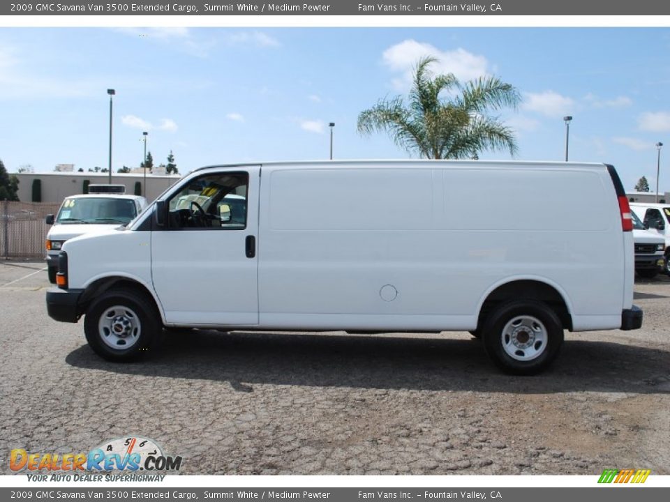 2009 GMC Savana Van 3500 Extended Cargo Summit White / Medium Pewter Photo #7