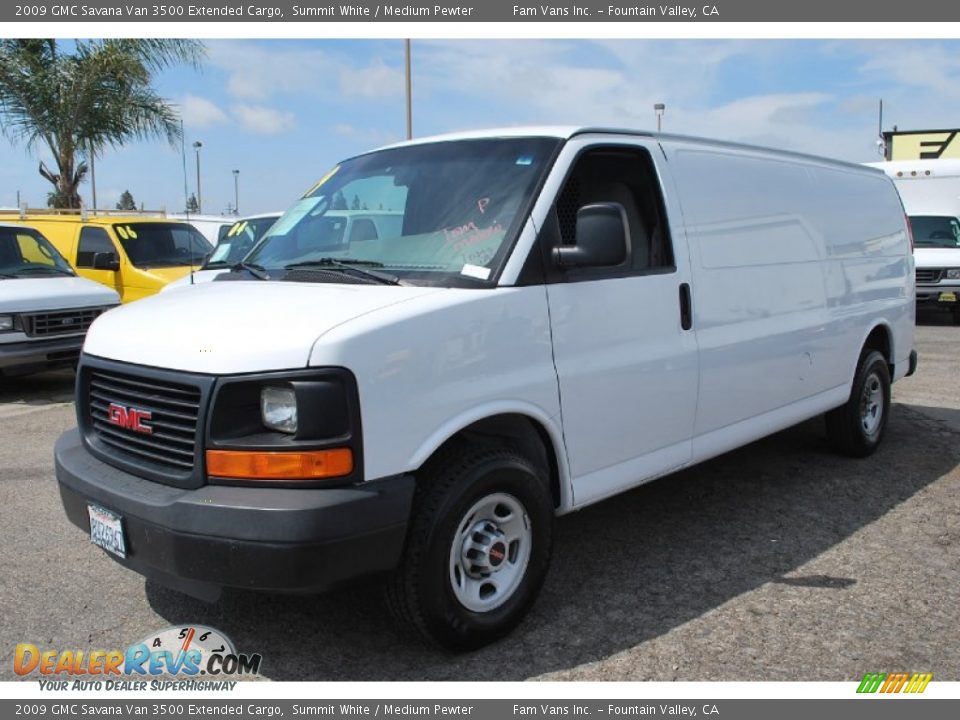 2009 GMC Savana Van 3500 Extended Cargo Summit White / Medium Pewter Photo #8
