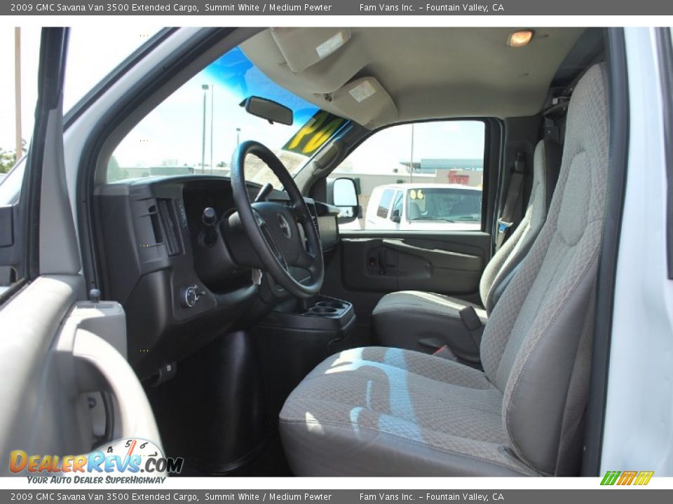2009 GMC Savana Van 3500 Extended Cargo Summit White / Medium Pewter Photo #10