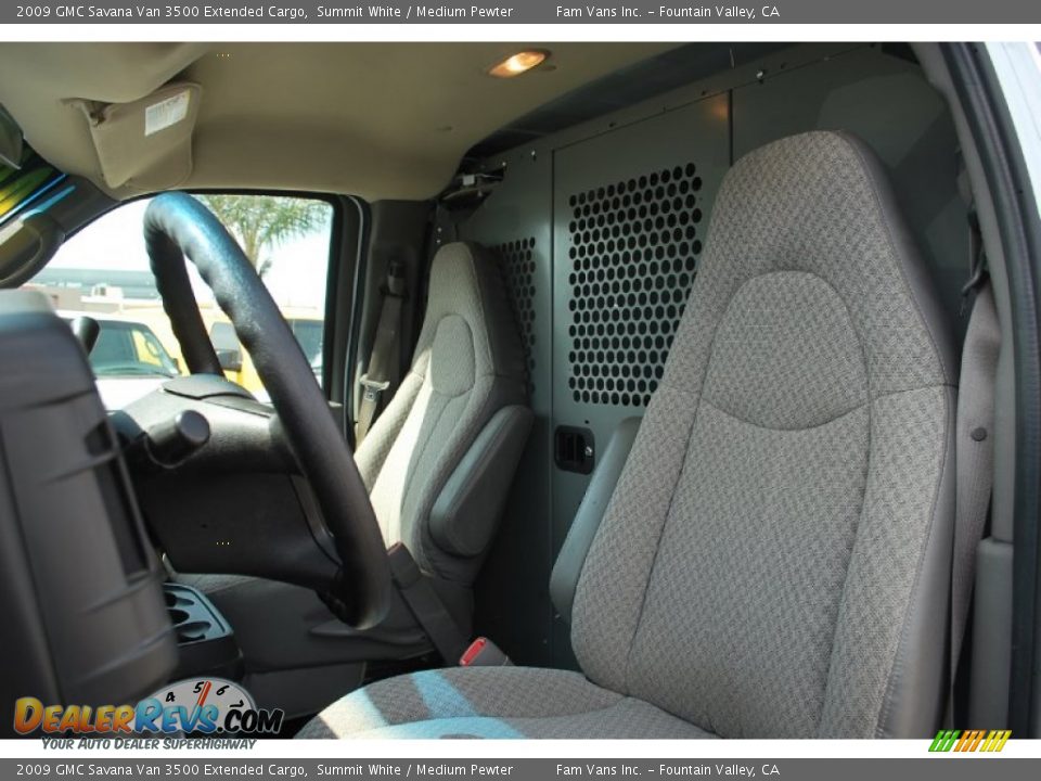 2009 GMC Savana Van 3500 Extended Cargo Summit White / Medium Pewter Photo #11