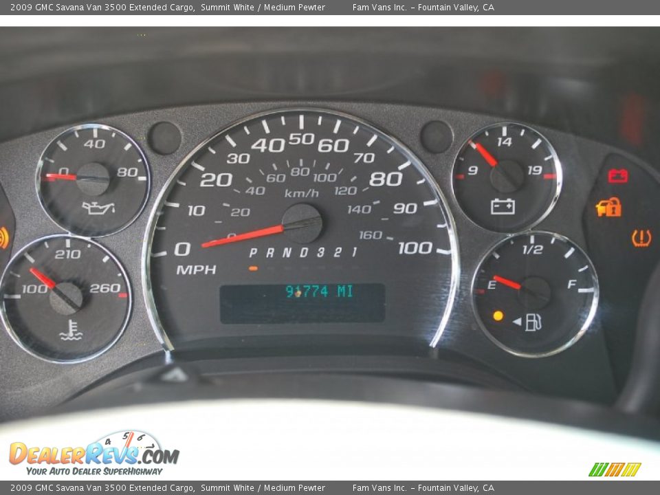 2009 GMC Savana Van 3500 Extended Cargo Summit White / Medium Pewter Photo #12