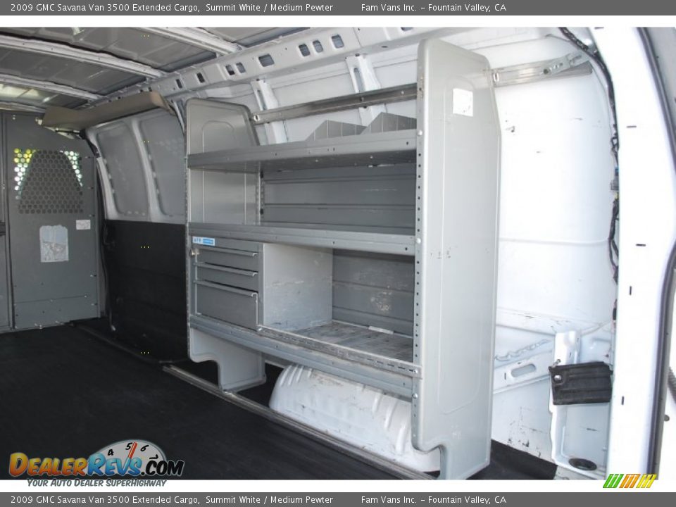 2009 GMC Savana Van 3500 Extended Cargo Summit White / Medium Pewter Photo #15