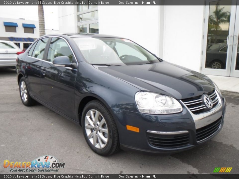 2010 Volkswagen Jetta SE Sedan Blue Graphite Metallic / Cornsilk Beige Photo #7