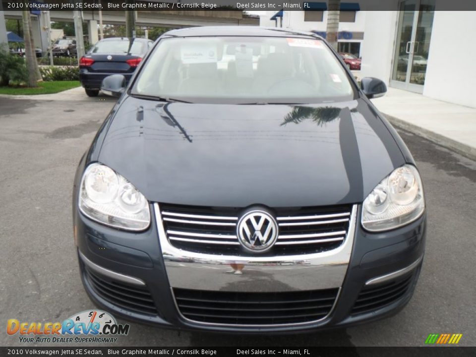2010 Volkswagen Jetta SE Sedan Blue Graphite Metallic / Cornsilk Beige Photo #8