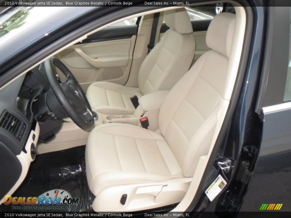 2010 Volkswagen Jetta SE Sedan Blue Graphite Metallic / Cornsilk Beige Photo #9