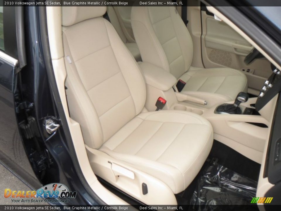 2010 Volkswagen Jetta SE Sedan Blue Graphite Metallic / Cornsilk Beige Photo #10