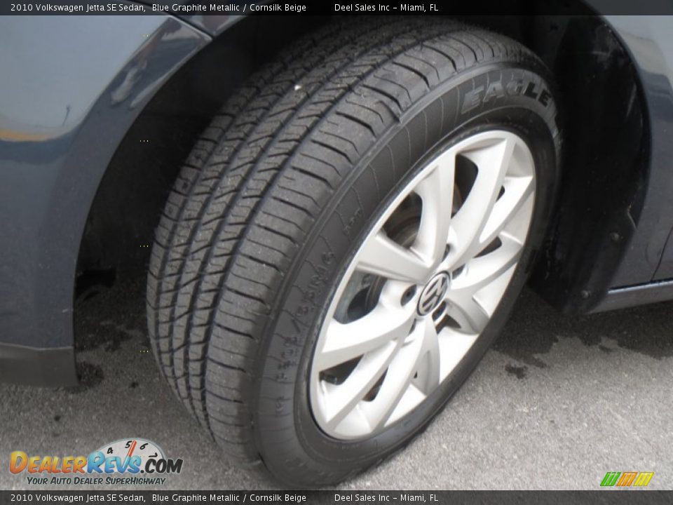 2010 Volkswagen Jetta SE Sedan Blue Graphite Metallic / Cornsilk Beige Photo #13