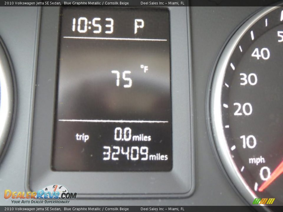 2010 Volkswagen Jetta SE Sedan Blue Graphite Metallic / Cornsilk Beige Photo #15