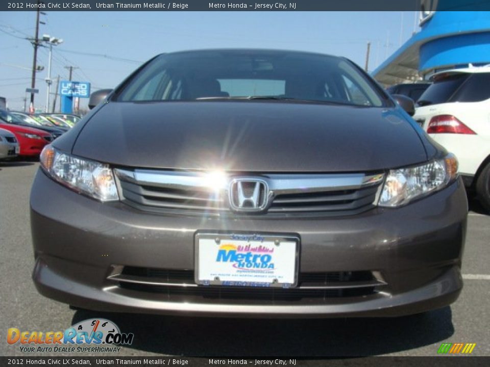 2012 Honda Civic LX Sedan Urban Titanium Metallic / Beige Photo #2