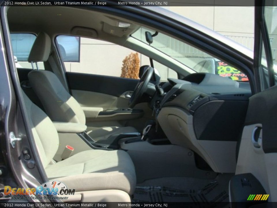 2012 Honda Civic LX Sedan Urban Titanium Metallic / Beige Photo #9