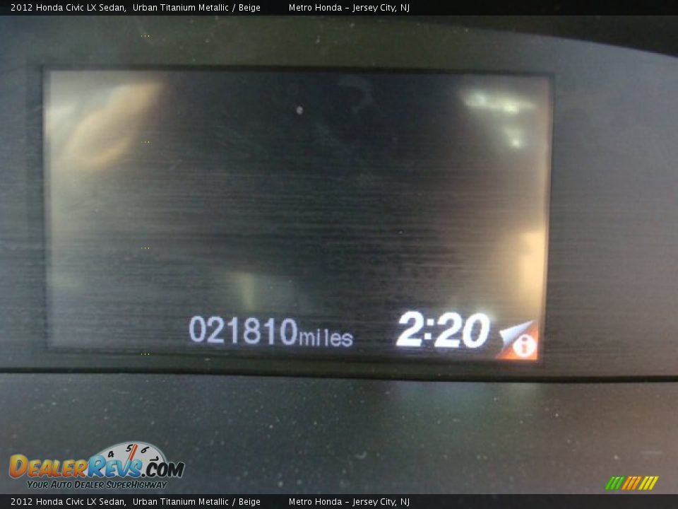 2012 Honda Civic LX Sedan Urban Titanium Metallic / Beige Photo #11