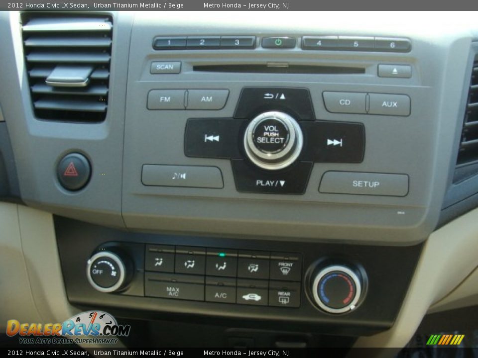 2012 Honda Civic LX Sedan Urban Titanium Metallic / Beige Photo #12