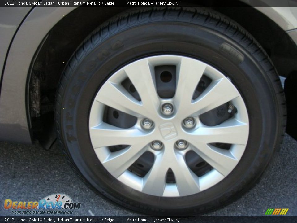 2012 Honda Civic LX Sedan Urban Titanium Metallic / Beige Photo #15