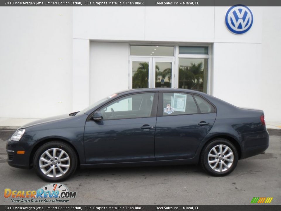 2010 Volkswagen Jetta Limited Edition Sedan Blue Graphite Metallic / Titan Black Photo #2