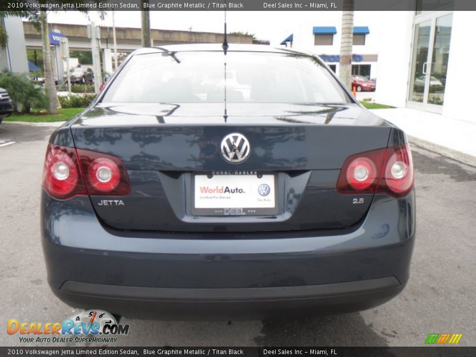 2010 Volkswagen Jetta Limited Edition Sedan Blue Graphite Metallic / Titan Black Photo #4