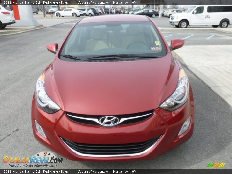 2012 Hyundai Elantra GLS Red Allure / Beige Photo #2