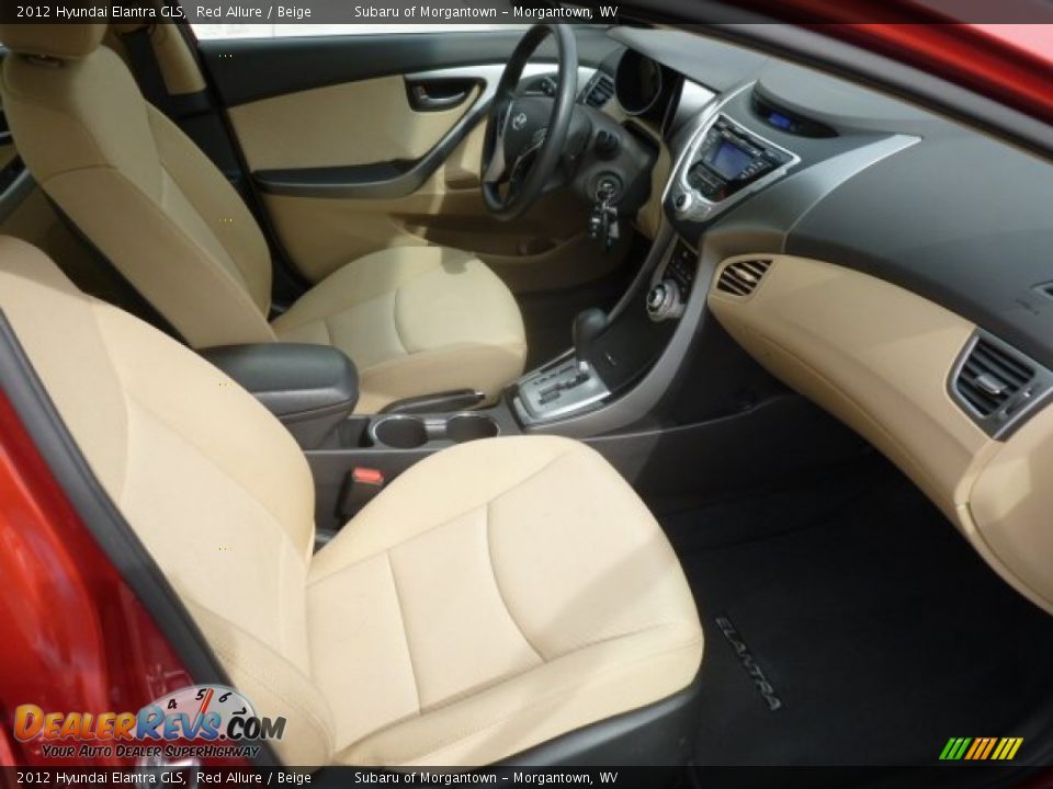 2012 Hyundai Elantra GLS Red Allure / Beige Photo #4