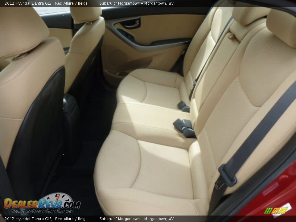 2012 Hyundai Elantra GLS Red Allure / Beige Photo #5