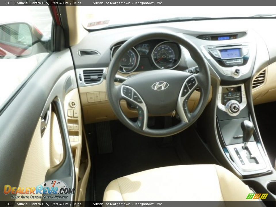 2012 Hyundai Elantra GLS Red Allure / Beige Photo #6