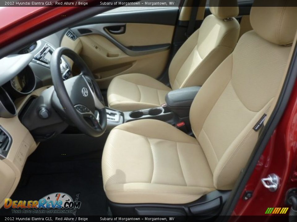 2012 Hyundai Elantra GLS Red Allure / Beige Photo #7