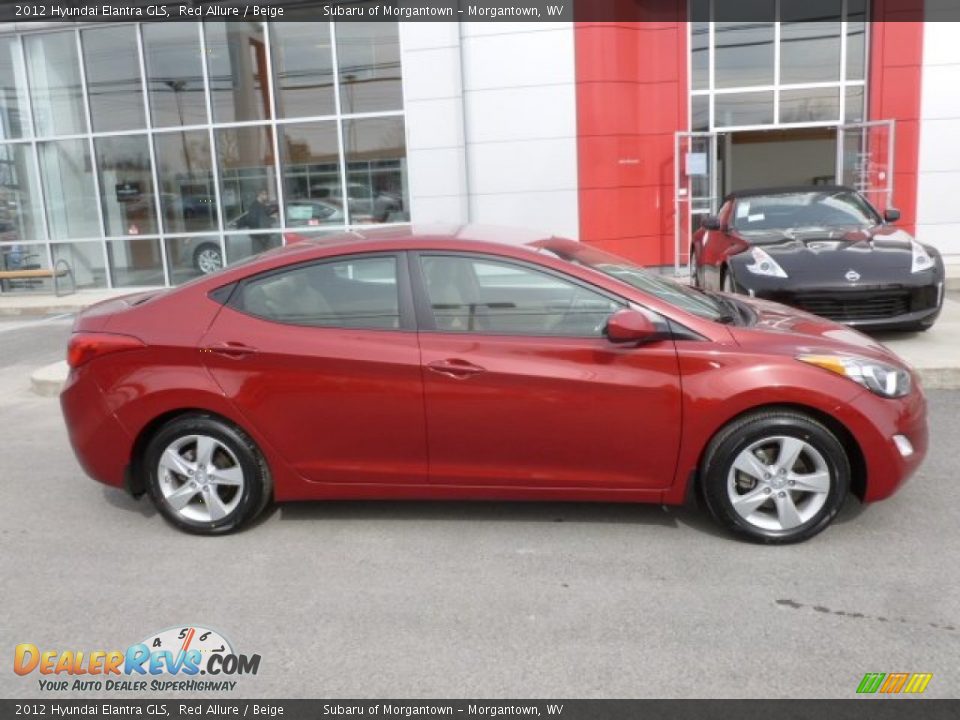 2012 Hyundai Elantra GLS Red Allure / Beige Photo #12