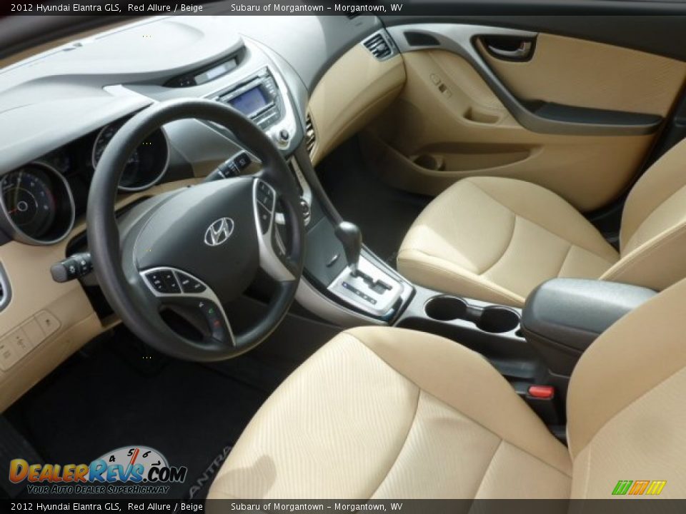 2012 Hyundai Elantra GLS Red Allure / Beige Photo #16