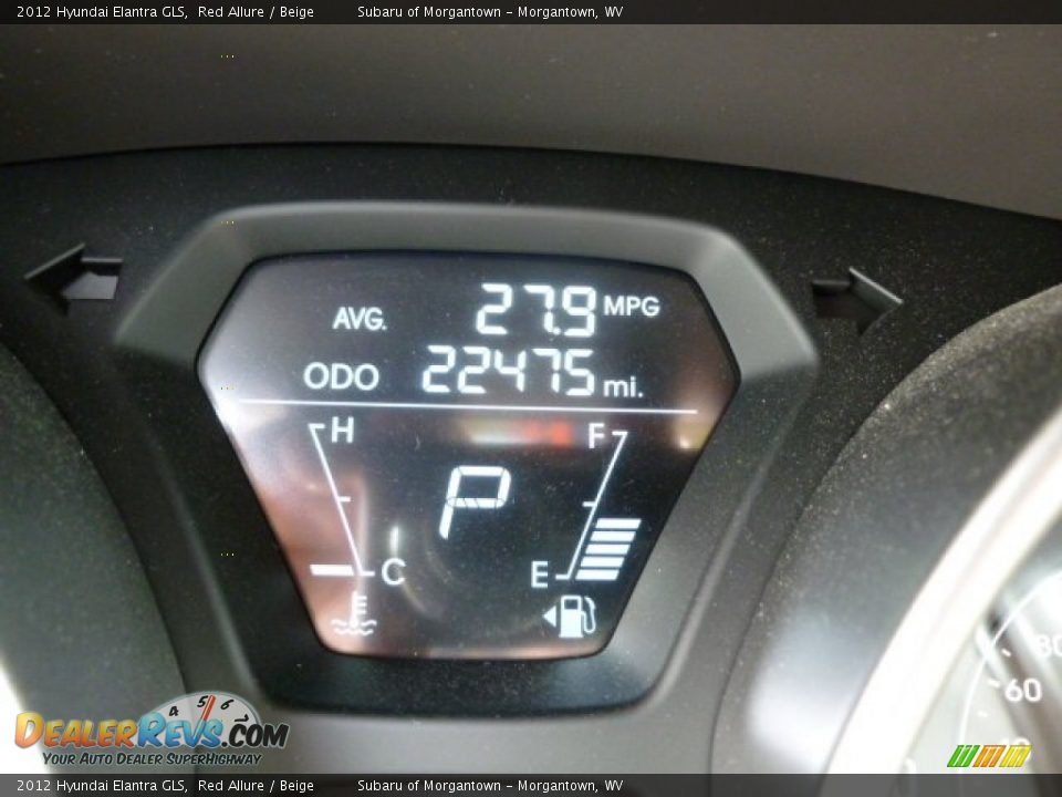 2012 Hyundai Elantra GLS Red Allure / Beige Photo #20