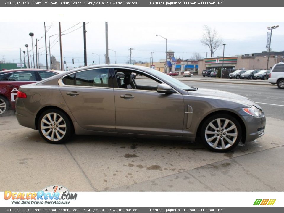 2011 Jaguar XF Premium Sport Sedan Vapour Grey Metallic / Warm Charcoal Photo #7