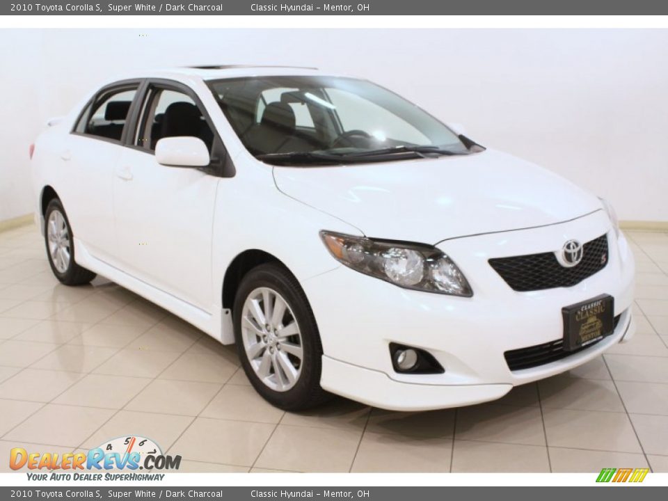 2010 Toyota Corolla S Super White / Dark Charcoal Photo #1