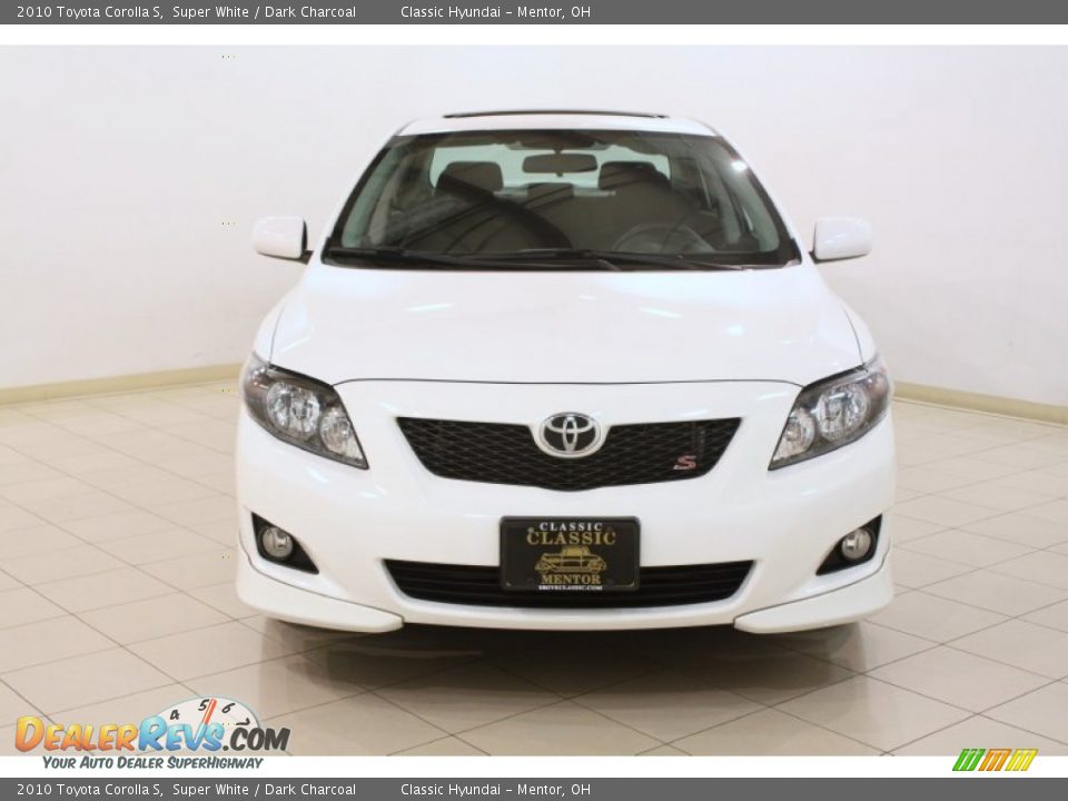2010 Toyota Corolla S Super White / Dark Charcoal Photo #2