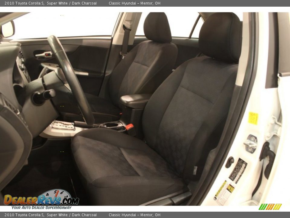 2010 Toyota Corolla S Super White / Dark Charcoal Photo #5