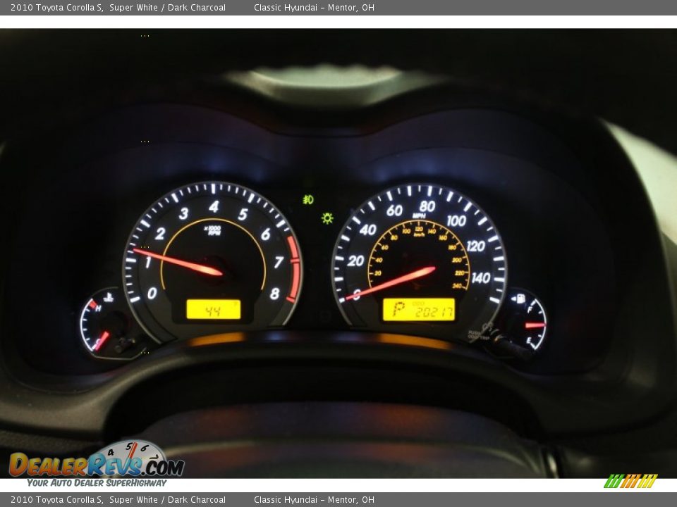 2010 Toyota Corolla S Super White / Dark Charcoal Photo #8