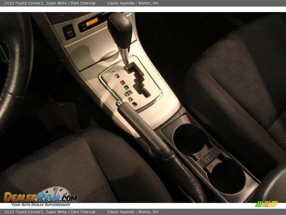 2010 Toyota Corolla S Super White / Dark Charcoal Photo #10