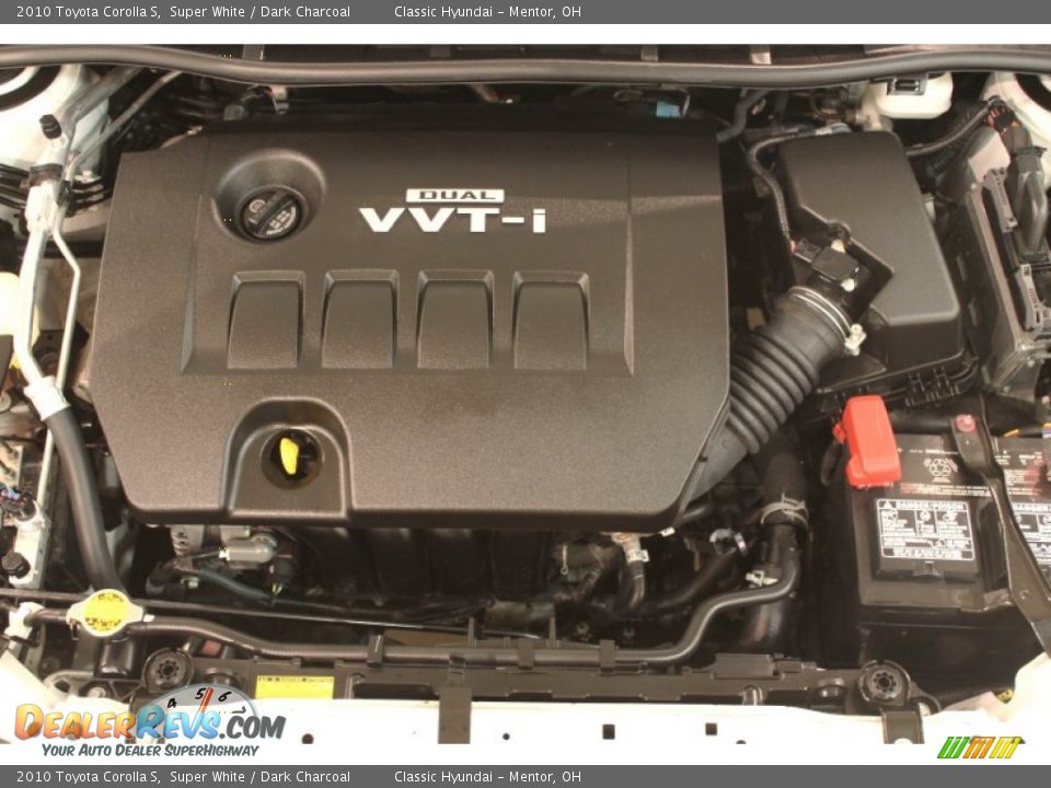 2010 Toyota Corolla S Super White / Dark Charcoal Photo #15