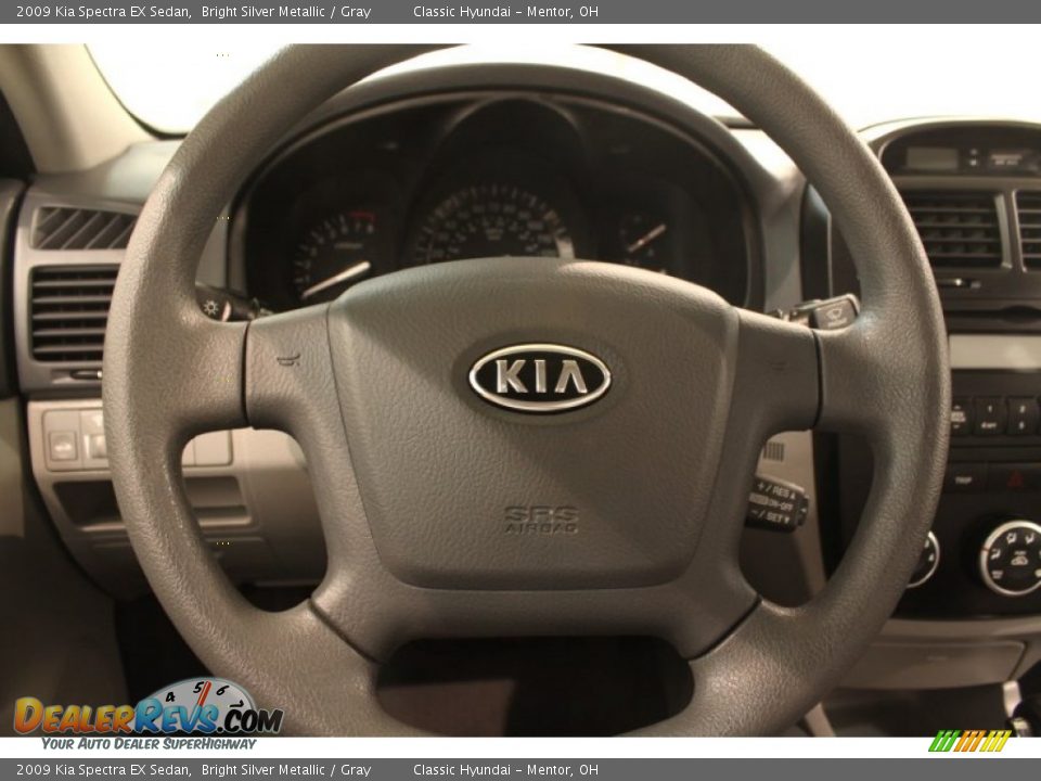 2009 Kia Spectra EX Sedan Bright Silver Metallic / Gray Photo #6