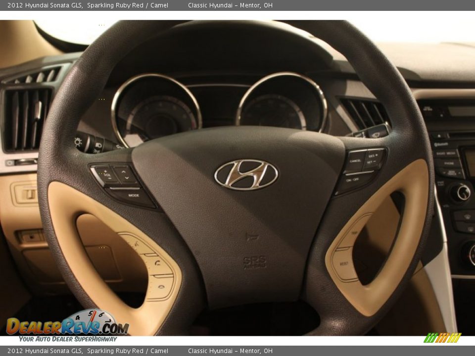 2012 Hyundai Sonata GLS Sparkling Ruby Red / Camel Photo #6