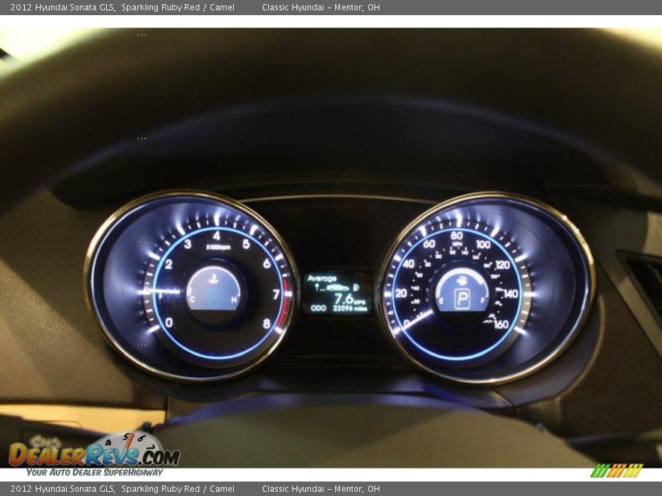 2012 Hyundai Sonata GLS Sparkling Ruby Red / Camel Photo #7