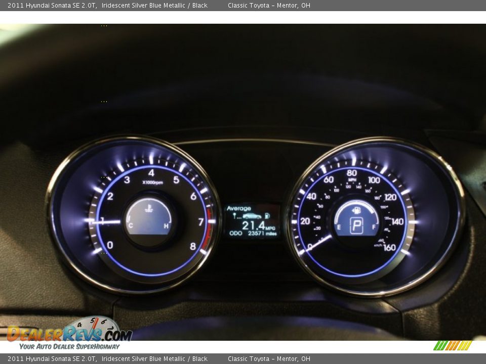 2011 Hyundai Sonata SE 2.0T Iridescent Silver Blue Metallic / Black Photo #8