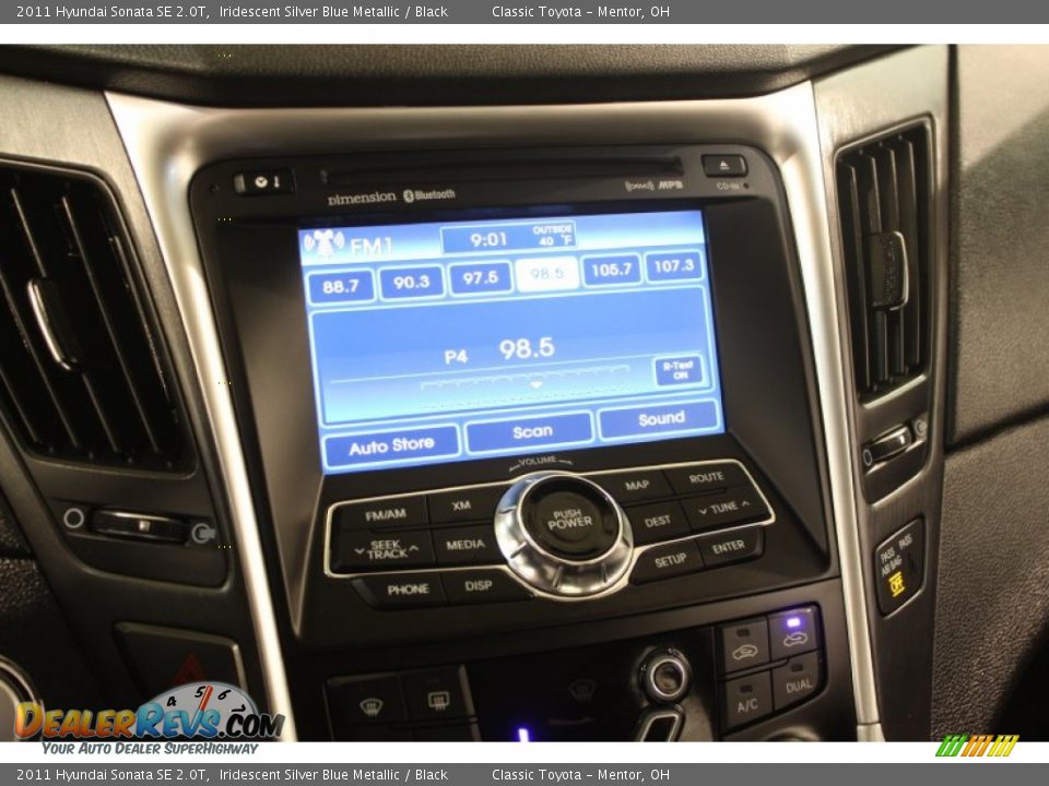 2011 Hyundai Sonata SE 2.0T Iridescent Silver Blue Metallic / Black Photo #11
