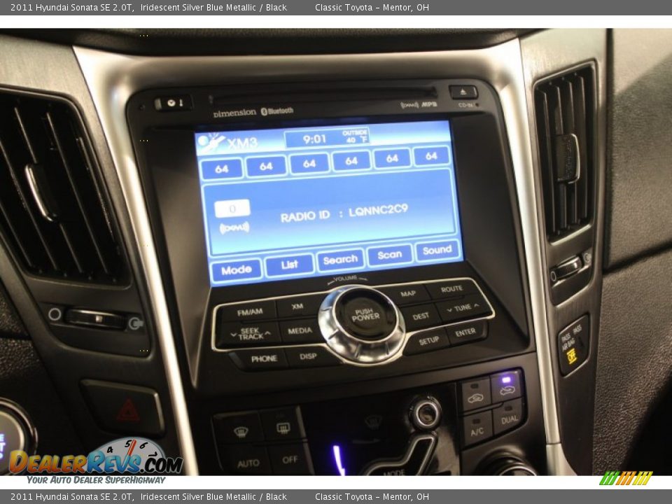 2011 Hyundai Sonata SE 2.0T Iridescent Silver Blue Metallic / Black Photo #12