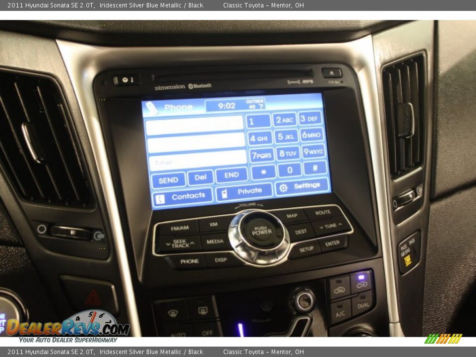 2011 Hyundai Sonata SE 2.0T Iridescent Silver Blue Metallic / Black Photo #13