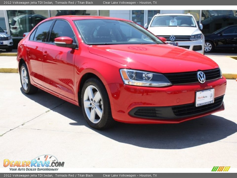2012 Volkswagen Jetta TDI Sedan Tornado Red / Titan Black Photo #1