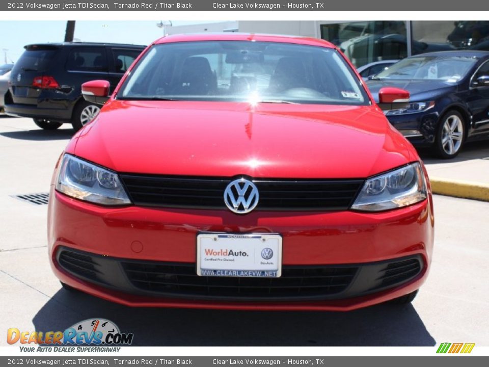 2012 Volkswagen Jetta TDI Sedan Tornado Red / Titan Black Photo #2