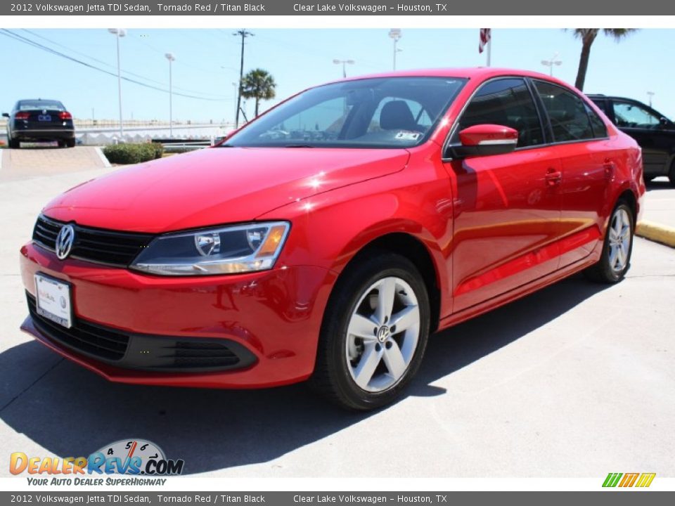 2012 Volkswagen Jetta TDI Sedan Tornado Red / Titan Black Photo #3
