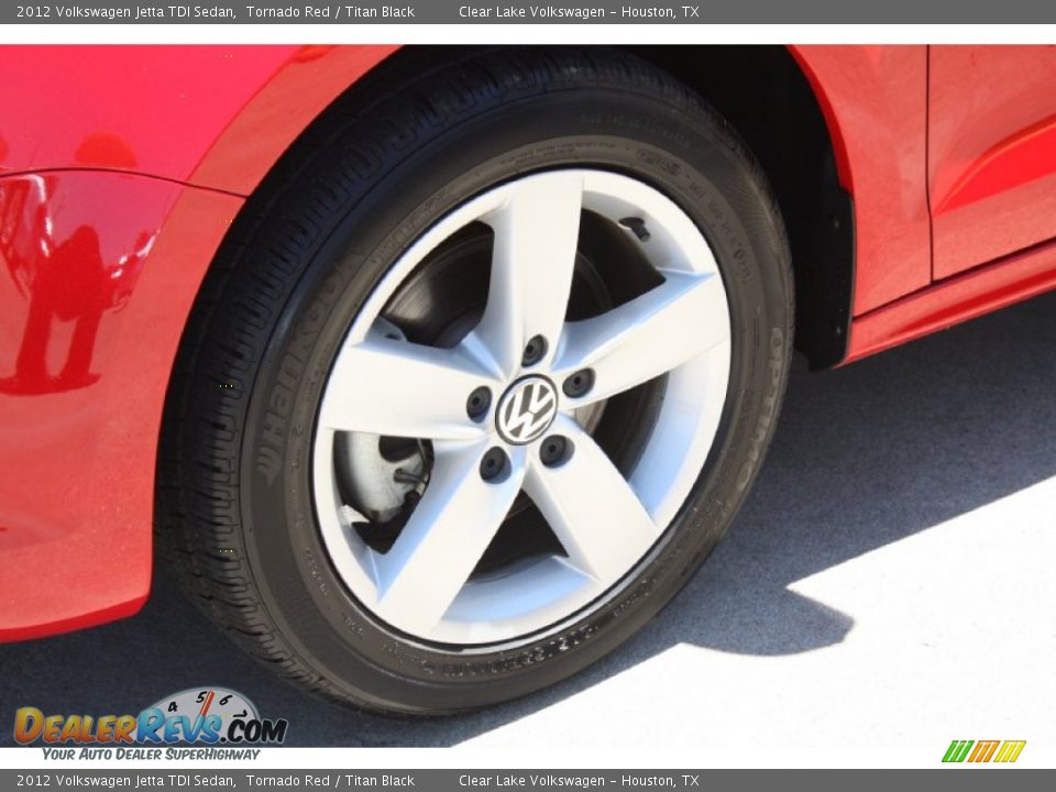 2012 Volkswagen Jetta TDI Sedan Tornado Red / Titan Black Photo #4